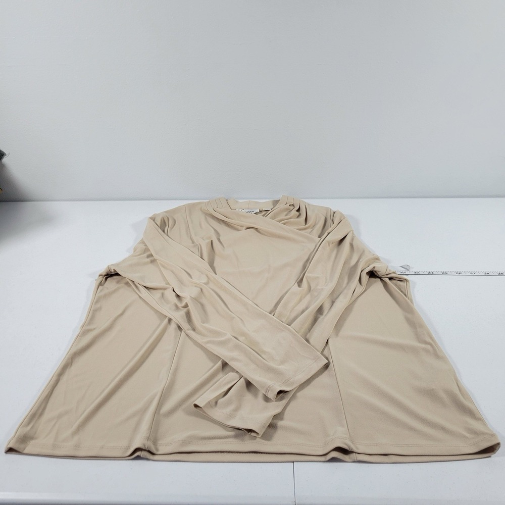 Linea By Louis Dell'Olio Women's Blouse Size Xl Beige